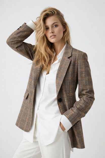 Blazer a Quadri - Donna