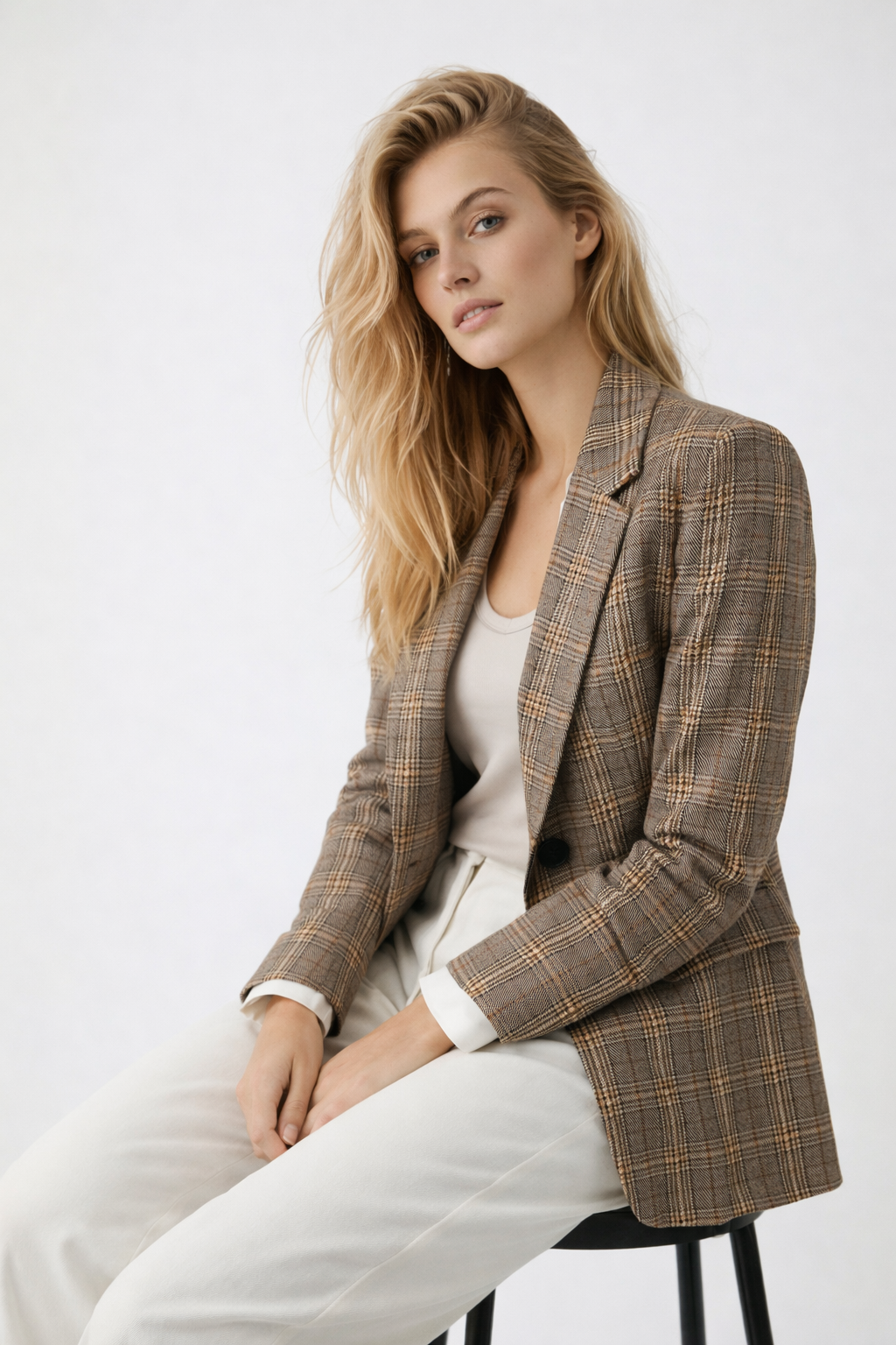 Blazer a Quadri - Donna