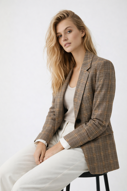 Blazer a Quadri - Donna