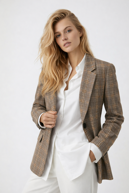 Blazer a Quadri - Donna